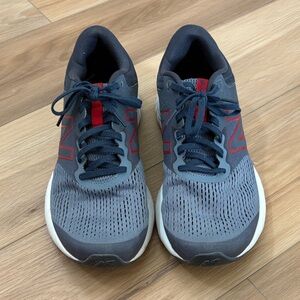 New Balance Gray and Red Men's Athletic Sneakers